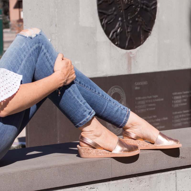 Rose Gold Metallic Wedge