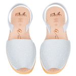 White Glitter Wedge