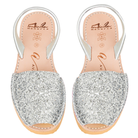 Silver Glitter Wedge