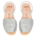 Silver Glitter Wedge