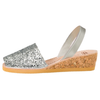 Silver Glitter Wedge