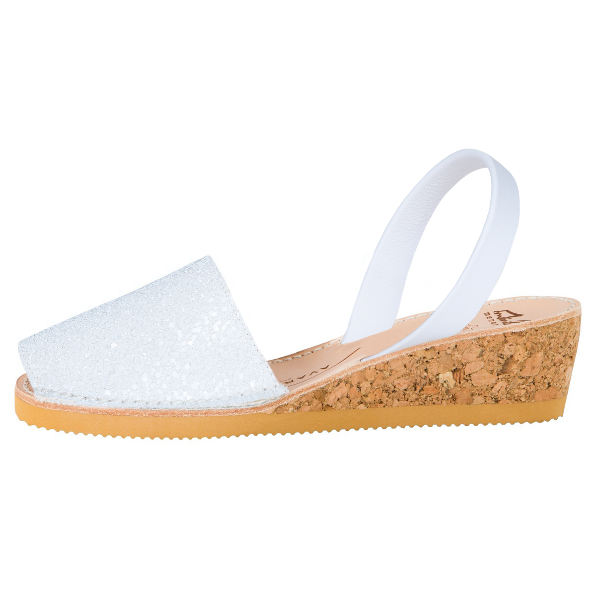 White Glitter Wedge