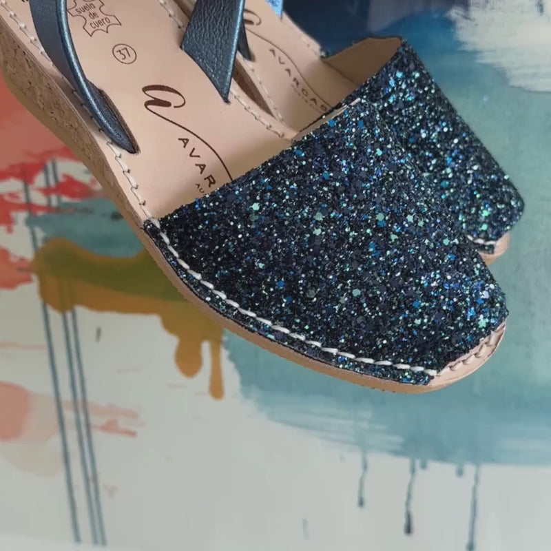 Sapphire Glitter Wedge