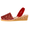 Red Glitter Wedge