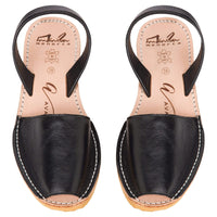 Avarcas Australia Black Wedge Menorcan Sandals