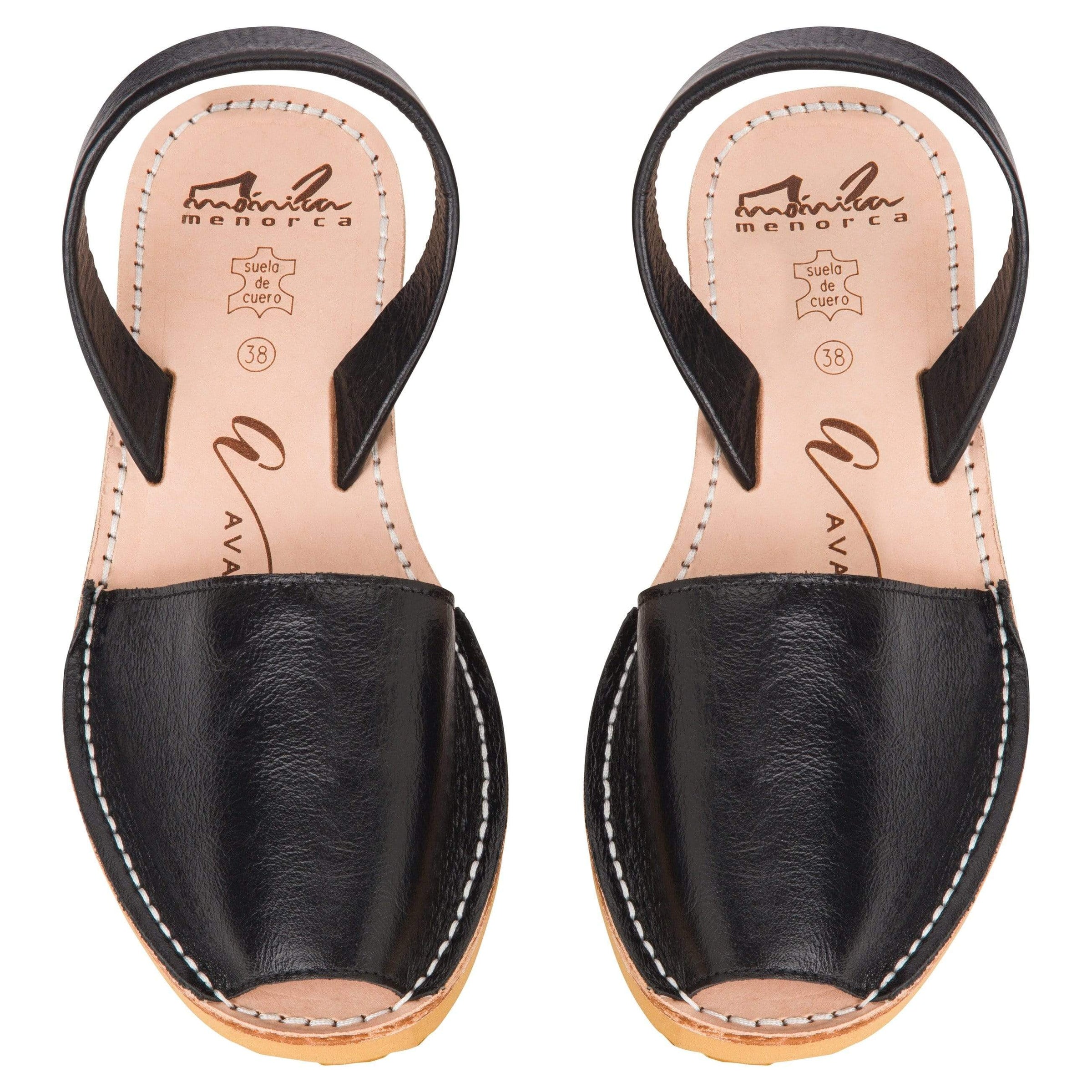 Black Wedge - Beautiful and authentic Menorcan Sandals – Avarcas Australia