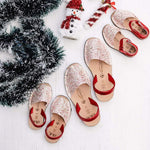 Avarcas Australia Candy Cane Glitter Frailera Menorcan Sandals