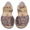 Avarcas Australia Multi Gold Glitter Frailera Menorcan Sandals