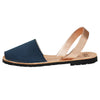 Avarcas Australia Navy Nubuck & Rose Gold Metallic Menorcan Sandals