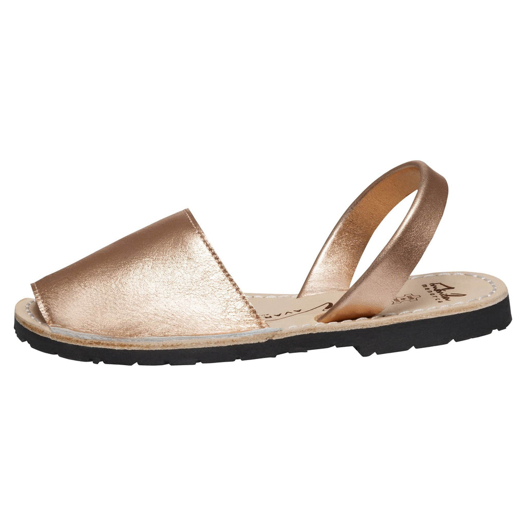 Avarcas Australia Rose Gold Metallic Junior Menorcan Sandals