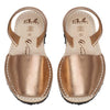 Avarcas Australia Rose Gold Metallic Junior Menorcan Sandals
