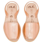 Avarcas Australia Rose Gold Metallic Wedge Menorcan Sandals