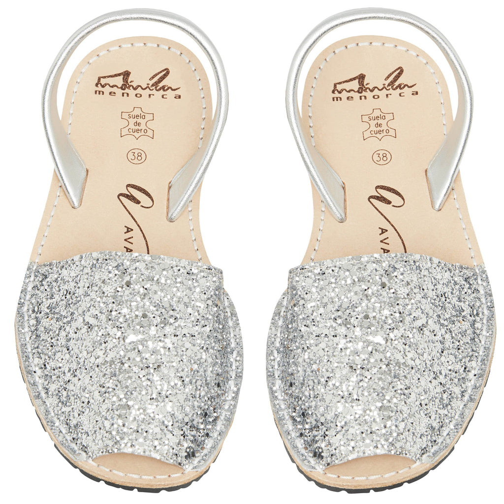 Avarcas Australia Silver Glitter Menorcan Sandals